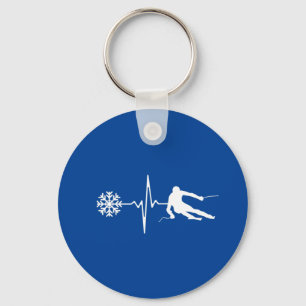 Skiing Key Ring