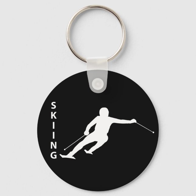 Skiing Key Ring (Front)