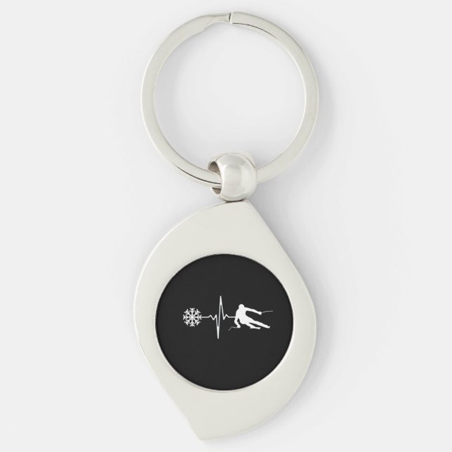 Skiing Key Ring (Front)