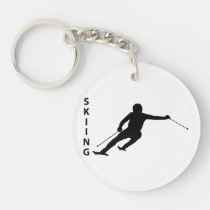 Skiing Key Ring