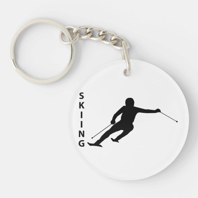 Skiing Key Ring (Front)