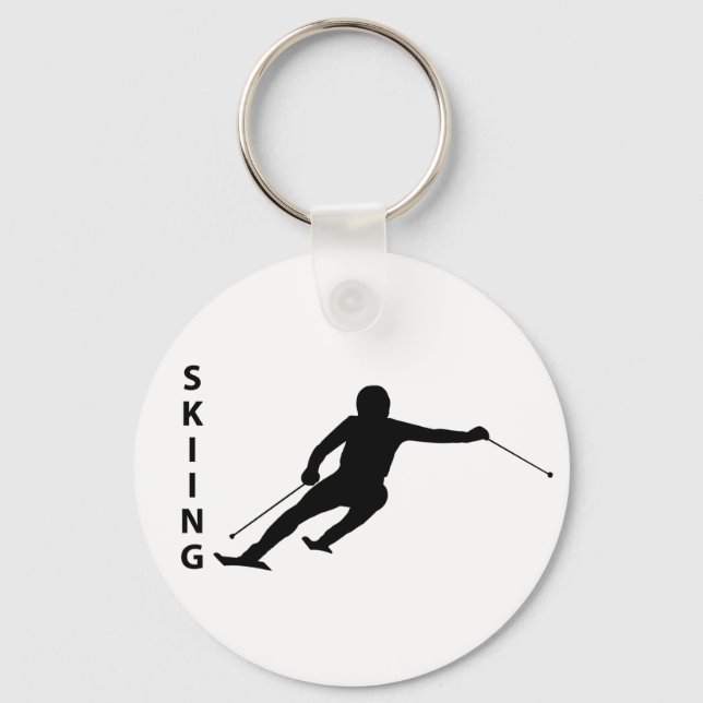 Skiing Key Ring (Front)