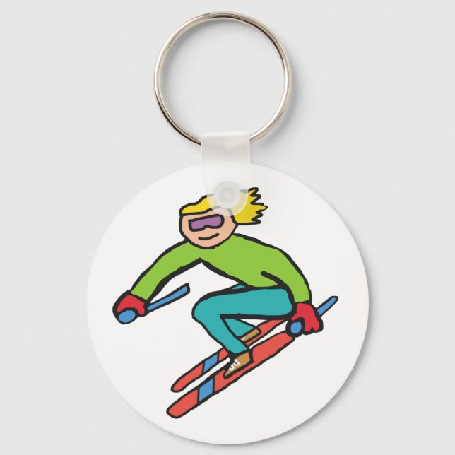 Skiing Key Ring (Front)