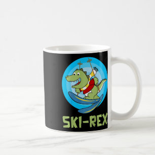 Skiing Kids Ski-rex Funny Dino Toddler Funny  Coffee Mug