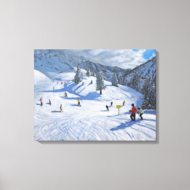 Skiing Kitzbhuel 2014 Canvas Print (Front)