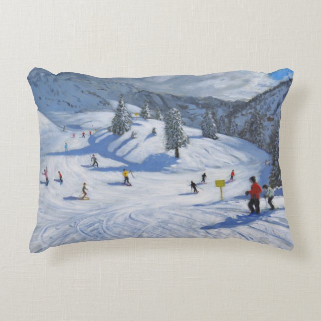 Skiing Kitzbhuel 2014 Decorative Cushion (Front)
