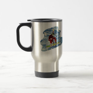 Skiing - know your limits and ski beyond them travel mug