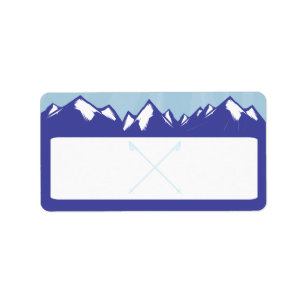 SKIING LIFT TICKET Matching Return Address Labels