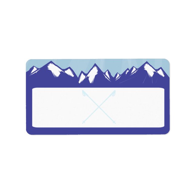 SKIING LIFT TICKET Matching Return Address Labels (Front)