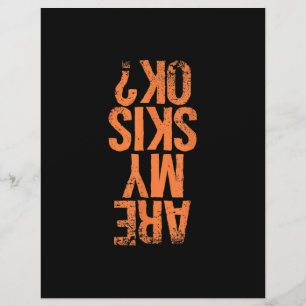 Skiing Lover Are My Skis Ok? Custom Letterhead