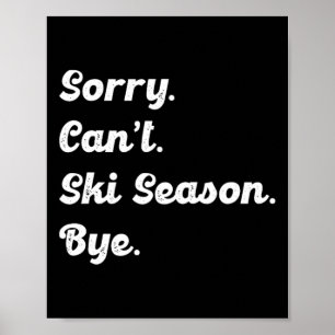 Skiing Lover Simplified Ski Life Poster