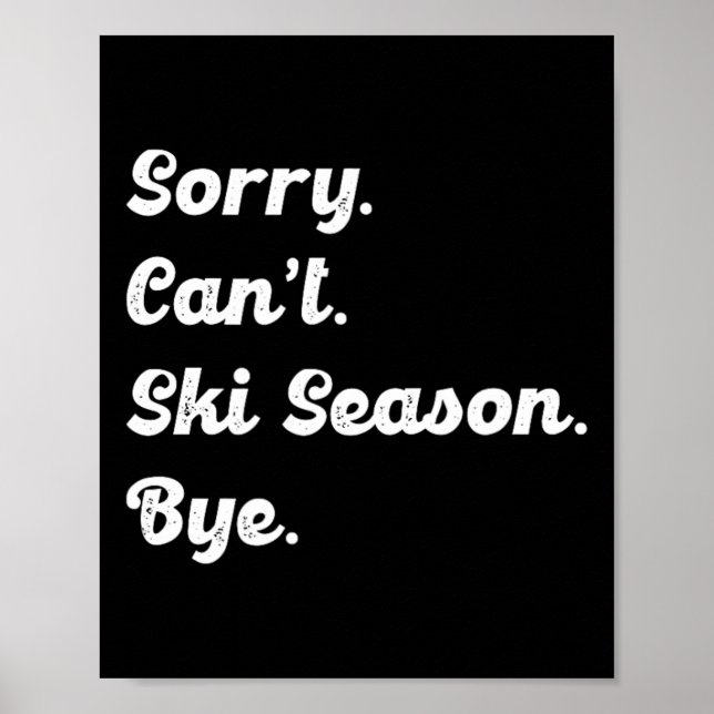 Skiing Lover Simplified Ski Life  Poster (Front)