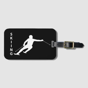 Skiing Luggage Tag