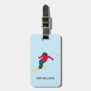 Skiing Luggage Tag
