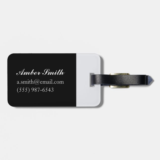 Skiing Luggage Tag (Back Horizontal)