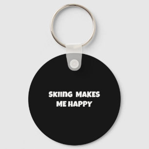 Skiing Make Me Happy Design For Men Women Activity Key Ring