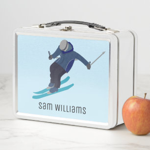 Skiing Metal Lunch Box
