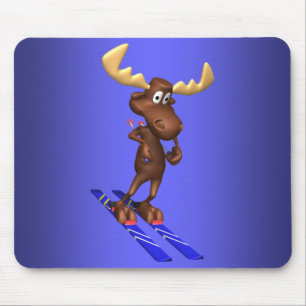 Skiing Moosepad Mouse Mat