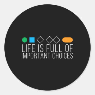 Skiing Mountain Winter Wintersport Outfits Life Is Classic Round Sticker
