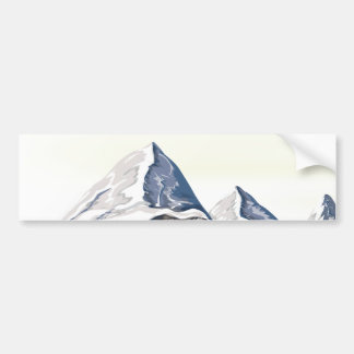 Skiing Mountains Bumper Sticker