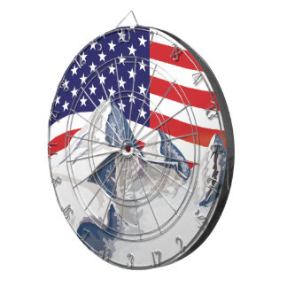 Skiing Mountains Dartboard