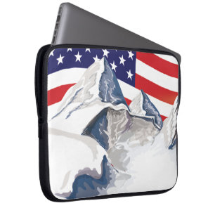 Skiing Mountains Laptop Sleeve