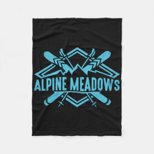Skiing Mountains Skier Downhill Ski Resort Alpine Fleece Blanket