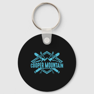 Skiing Mountains Skier Downhill Ski Resort Cooper Key Ring