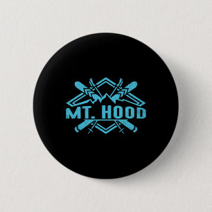 Skiing Mountains Skier Downhill Ski Resort Mt. Hoo 6 Cm Round Badge