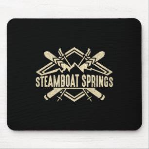 Skiing Mountains Skier Downhill Ski Resort Steambo Mouse Mat