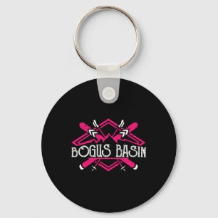 Skiing Mountains Skier Downhill Women Ski Resort B Key Ring