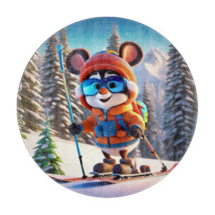 Skiing Mouse Cutting Board