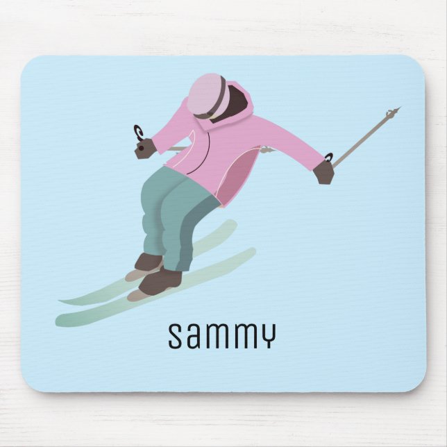 Skiing Mouse Mat (Front)