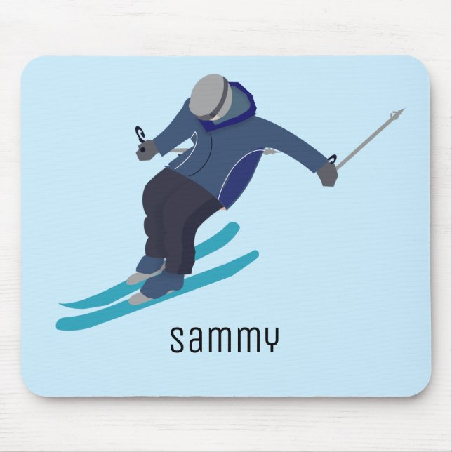 Skiing Mouse Mat (Front)