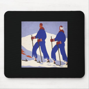 Skiing mouse mat