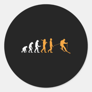 Skiing My Favourite Ski Buddies Call Me Dad Classic Round Sticker
