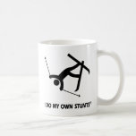 Skiing My Own Stunts Coffee Mug<br><div class="desc">Snow Skiing Stunts - I Do My Own Stunts ® Funny ski picture of a falling skier accident with a humourous winter sports saying on a funny snow slope accidents t-shirts & unique snow skiing gifts for Birthdays, Christmas, Father’s Day, Get Well injuries & more. Please Note: "I Do My...</div>