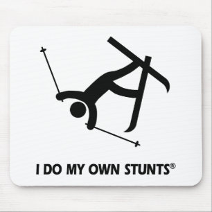 Skiing My Own Stunts Mouse Mat