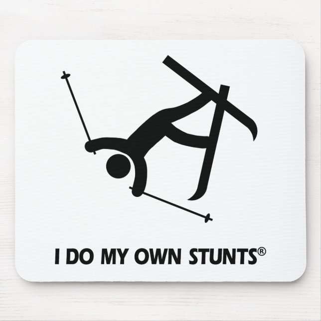 Skiing My Own Stunts Mouse Mat (Front)