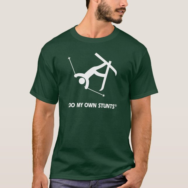 Skiing My Own Stunts T-Shirt (Front)