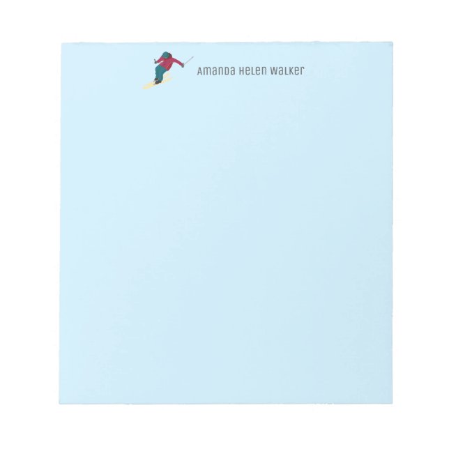 Skiing Notepad (Front)