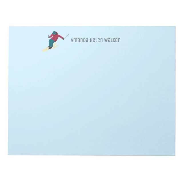 Skiing Notepad (Front)