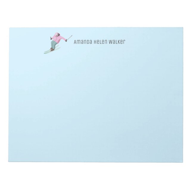 Skiing Notepad (Front)