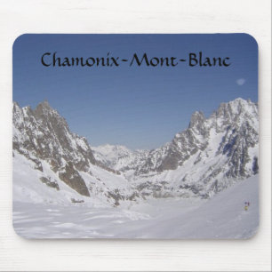 Skiing on a Glacier Mouse Mat