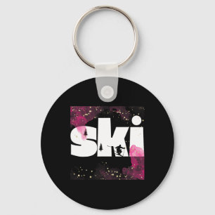 Skiing On Slopes6 Key Ring