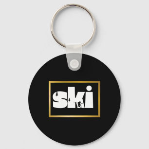 Skiing On Slopes7 Key Ring
