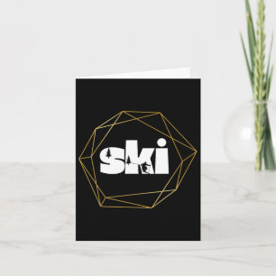 Skiing On Slopes  Card