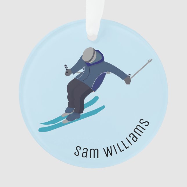 Skiing Ornament (Front)