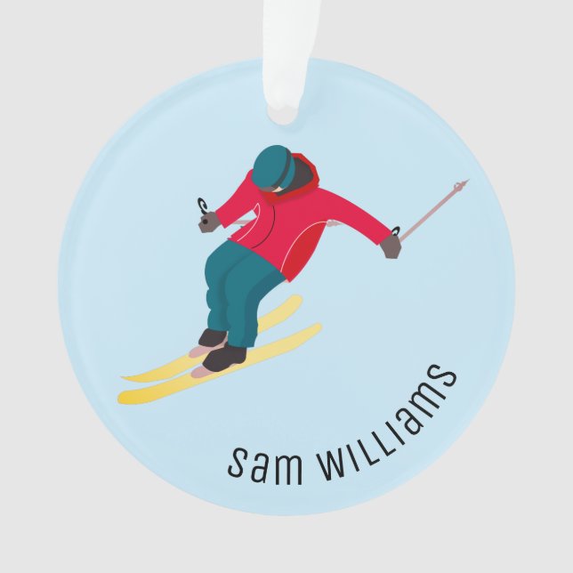 Skiing Ornament (Front)