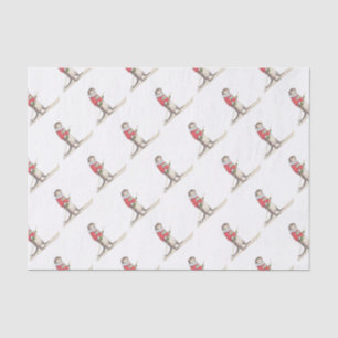 Skiing Otter Tissue Paper